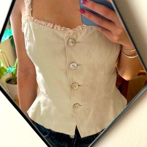 LE FOU BY WILFRED SOLENE LINEN BLOUSE